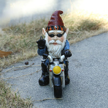 Last inn bildet i Galleri-visningsprogrammet, Biker Garden Gnome Statue med langfinger
