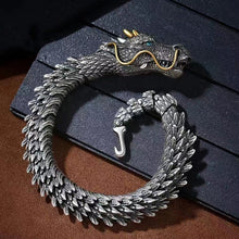 Last inn bildet i Galleri-visningsprogrammet, Sølv håndlaget Dragon Chain Armbånd
