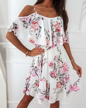 Last inn bildet i Galleri-visningsprogrammet, Floral airy dress with bare shoulders

