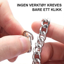 Last inn bildet i Galleri-visningsprogrammet, Justeringsspenne for veskekjede
