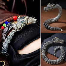 Last inn bildet i Galleri-visningsprogrammet, Sølv håndlaget Dragon Chain Armbånd
