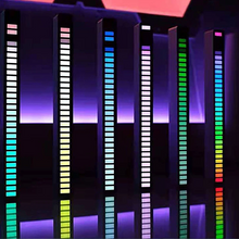 Last inn bildet i Galleri-visningsprogrammet, RGB bil blendende lyd kontrollert led lys
