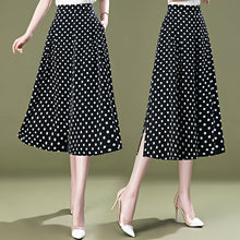 Last inn bildet i Galleri-visningsprogrammet, Svarte polkaprikkede chiffon-culottes
