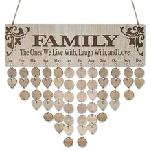 Last inn bildet i Galleri-visningsprogrammet, Wooden Anniversary Birthday Calendar Board
