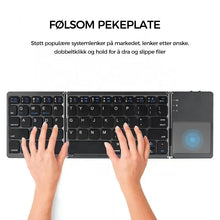 Last inn bildet i Galleri-visningsprogrammet, Trådløst sammenleggbart tastatur med pekeplate
