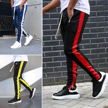 Last inn bildet i Galleri-visningsprogrammet, Sidestripe Glidelås Lomme Skinny Joggebukse
