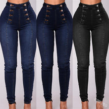 Last inn bildet i Galleri-visningsprogrammet, Dobbeltspente Skinny Jeans med Høy Midje
