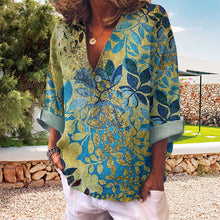 Last inn bildet i Galleri-visningsprogrammet, Leaf Foil Print Long Sleeve Shirt
