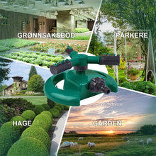 Last inn bildet i Galleri-visningsprogrammet, 360 graders automatisk roterende sprinkler
