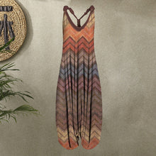 Last inn bildet i Galleri-visningsprogrammet, Women Summer Pattern Sleeveless Harem Jumpsuit
