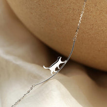 Last inn bildet i Galleri-visningsprogrammet, Søt Walking Cat Clavicle Chain Halskjede
