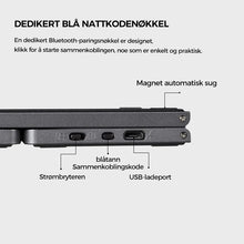 Last inn bildet i Galleri-visningsprogrammet, Trådløst sammenleggbart tastatur med pekeplate
