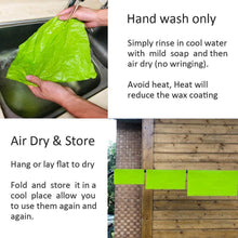 Last inn bildet i Galleri-visningsprogrammet, Organic &amp; Reusable Beeswax Food Wraps – 3 Pcs (S/M/L)
