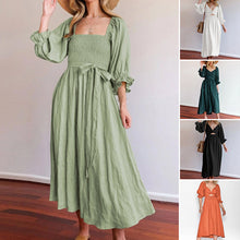 Last inn bildet i Galleri-visningsprogrammet, French Ruffled Lantern Sleeves Multi-wear kjole med rysjermer
