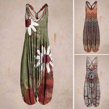 Last inn bildet i Galleri-visningsprogrammet, Women Summer Pattern Sleeveless Harem Jumpsuit
