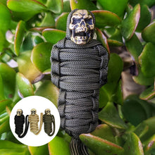 Last inn bildet i Galleri-visningsprogrammet, Paracord nøkkelring Mummy Messing Skull
