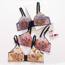 Last inn bildet i Galleri-visningsprogrammet, Blomsterprint  Push-up Bh med Front-lukking
