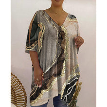 Last inn bildet i Galleri-visningsprogrammet, Print Deep V Crop T-skjorte med midtermer
