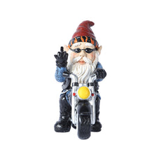 Last inn bildet i Galleri-visningsprogrammet, Biker Garden Gnome Statue med langfinger
