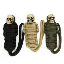 Last inn bildet i Galleri-visningsprogrammet, Paracord nøkkelring Mummy Messing Skull
