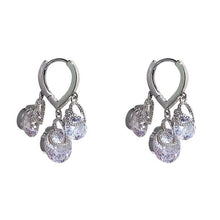 Last inn bildet i Galleri-visningsprogrammet, Heart Zircon Drop Ear Buckles Earrings
